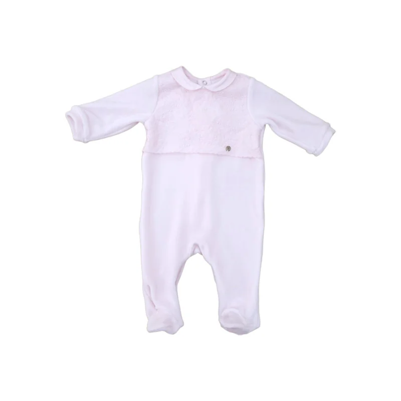 Grenouillere en velours Essentials 03 234 1M 2022 C Hiver Pureté du bébé