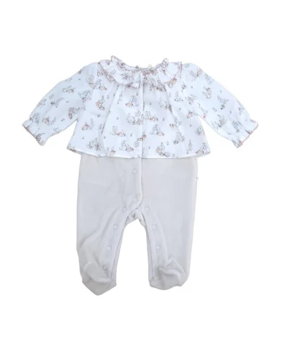 Pelele de terciopelo Essentials 22 229 3M 2022 colección Invierno Pureté du bébé