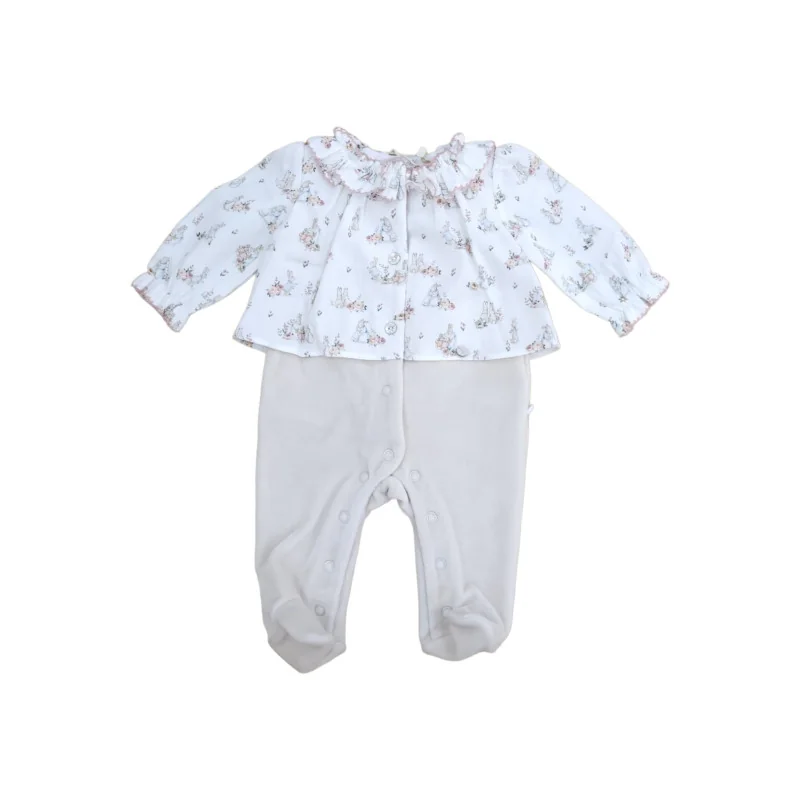 Pelele de terciopelo Essentials 22 229 3M 2022 colección Invierno Pureté du bébé