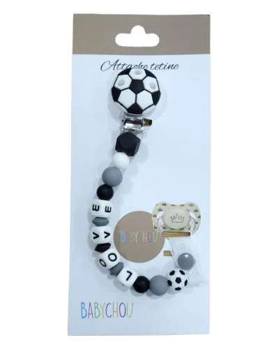 Attache tétine ballon foot Babychou