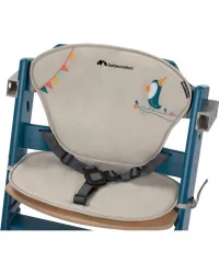 Chaise Haute en bois TIMBA avec coussin petrol blue Bebe Confort