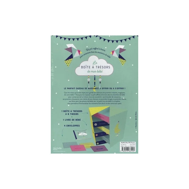 Boîte à trésors de mon bébé keepsake box Hachette Jeunesse Boîte à trésors de mon bébé keepsake box Hachette Jeunesse