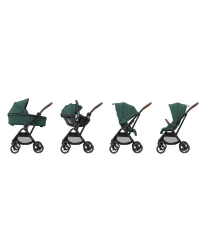 Poussette leona 2 ultra compacte essential green maxi cosi |la maison du bebe