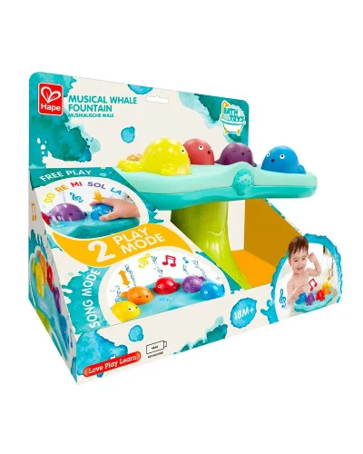 Juguete de baño fuente musical de ballenas desde 18 meses Hape