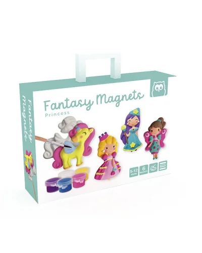 Kit de imanes de fantasía para pintar Eurekakids