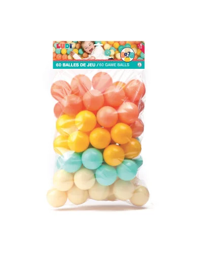 Balles de jeu orange Lot de 60 Ludi