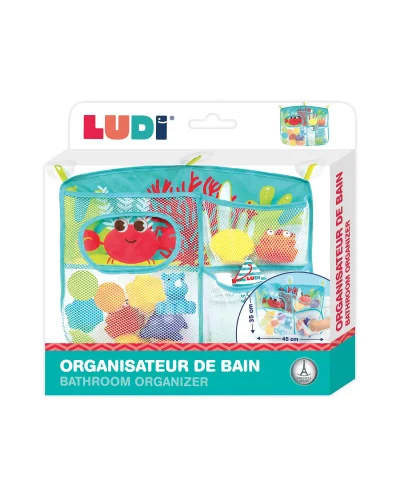 Organisateur de bain à ventouses pour jouets Ludi