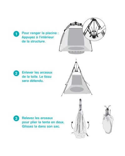 Tente de plage anti-UV piscine Minute Ludi