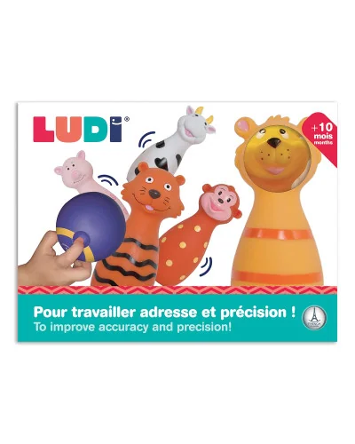 Juego de bolos animales desde 10 meses Ludi