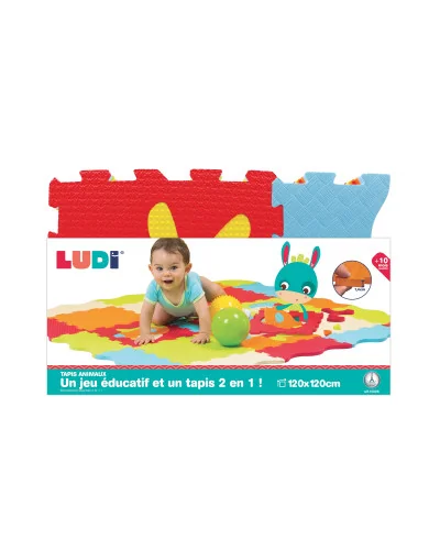 Tapis de jeu mousse animaux Ludi