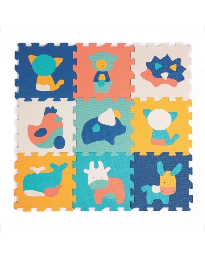 Tapis de jeu dalles animaux dès la naissance Ludi