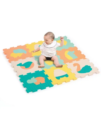Tapis de jeu dalles animaux Touch 9 pièces Ludi