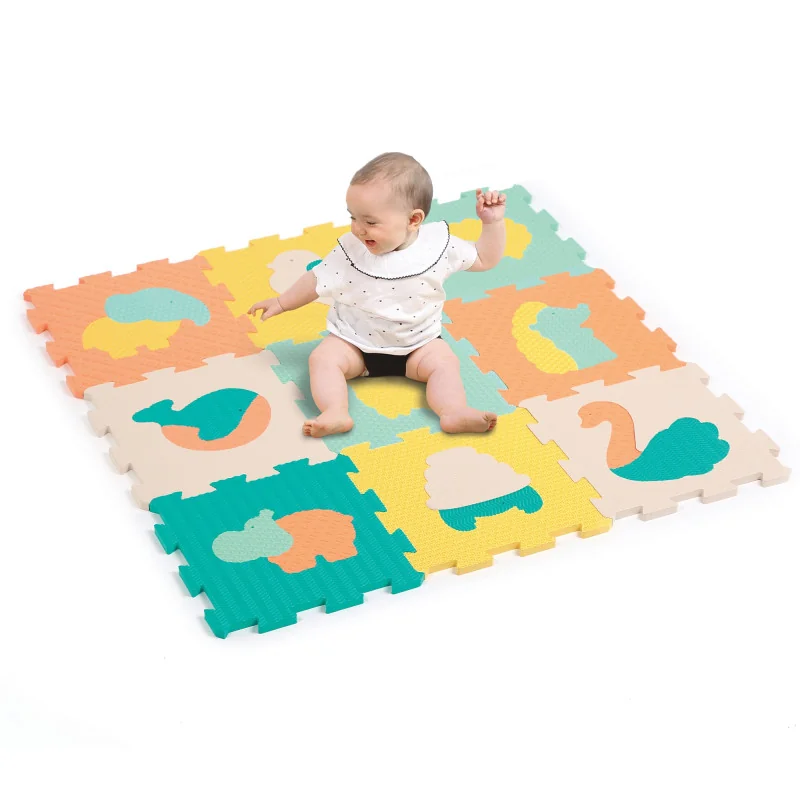 Tapis de jeu dalles animaux Touch 9 pièces Ludi