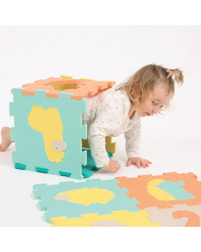 Touch animal tiles play mat 9 pieces Ludi