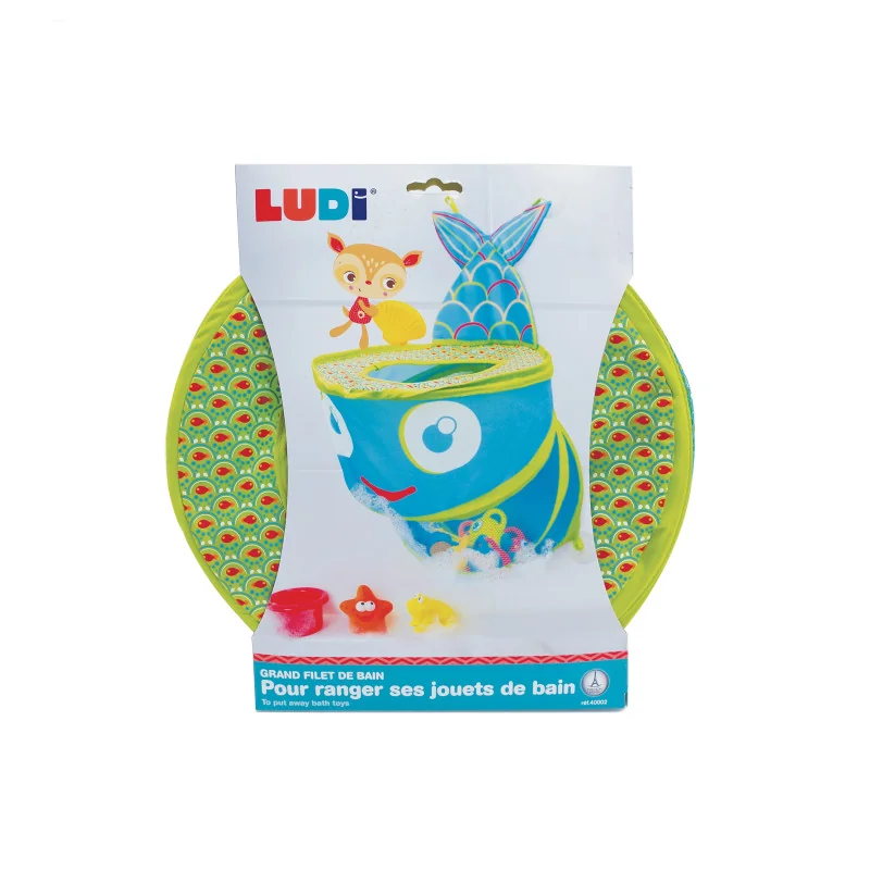 Filet de bain poisson XXL 3 ventouses Ludi