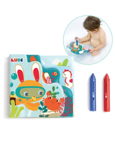 Colouring bath book from 18 months Ludi