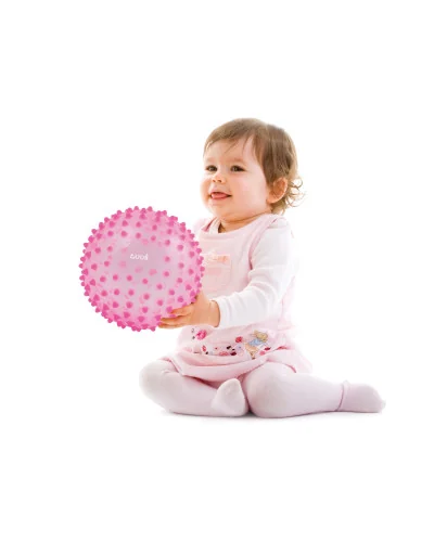 Balle sensorielle rose dès 6 mois Ludi
