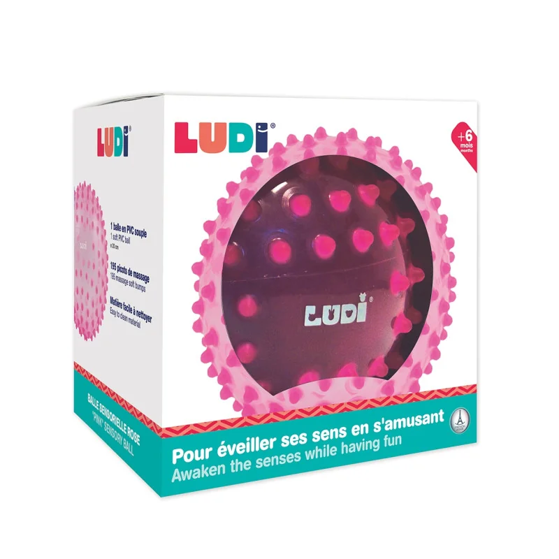 Balle sensorielle rose dès 6 mois Ludi Balle sensorielle rose dès 6 mois Ludi