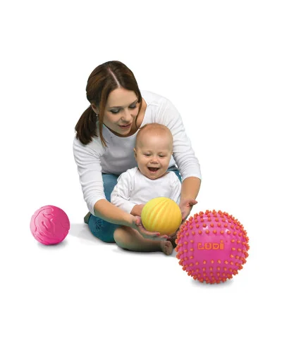 Balles sensorielles roses Lot de 3 Ludi