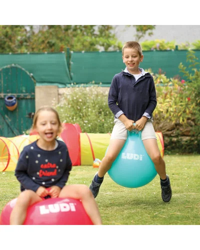 Ballon sauteur XXL bleu pour enfant Ludi