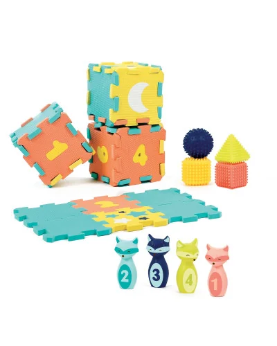 Set de actividades alfombra bolos y formas Ludi