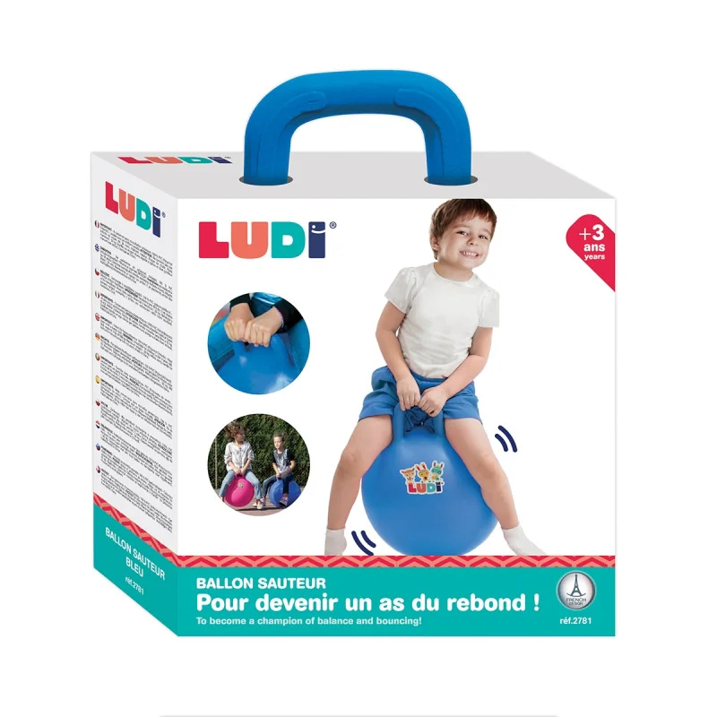 Ballon sauteur bleu 45 cm dès 3 ans Ludi