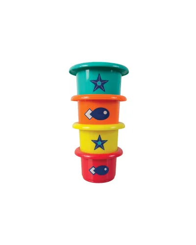 Coffret de bain bateaux et gobelets empilables Ludi