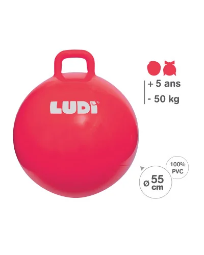 Ballon sauteur xxl rouge ludi