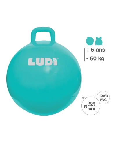 Pelota saltarina XXL azul para niños Ludi