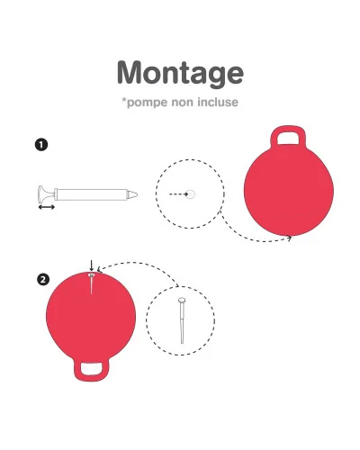 Ballon sauteur xxl rouge ludi