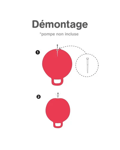 Ballon sauteur xxl rouge ludi