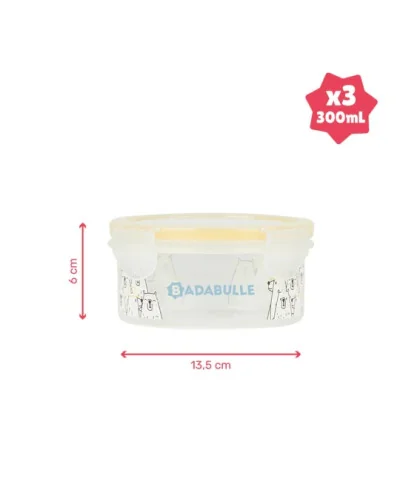 Pots de conservation Maxibox 300 ml, lot de 3, Badabulle