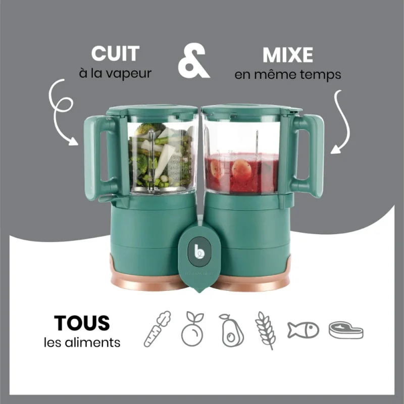 Nutribaby Glass Forest Green Robot Cuiseur Multifonction