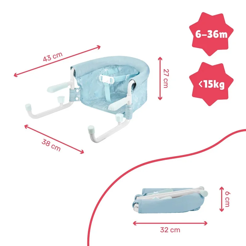 Rehausseur de chaise pliable et transportable Badabulle