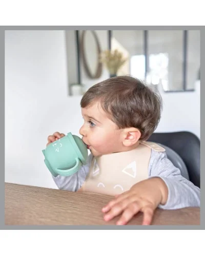 Tasse à paille Isy renard en silicone Babymoov