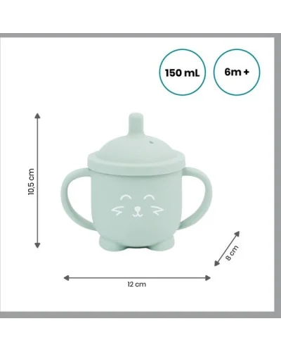 Tasse à paille Isy renard en silicone Babymoov