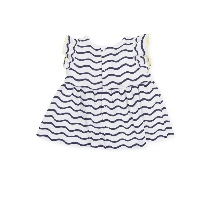 Robe avec une culotte en maille unie blanche