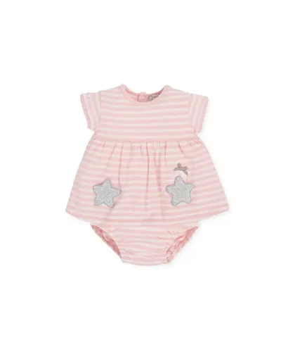 Robe avec culotte bébé fille Caballito de mar rayures pétales Tutto Piccolo