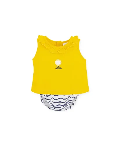 Conjunto 2 piezas niña amarillo y blanco Yellow Submarine Tutto Piccolo