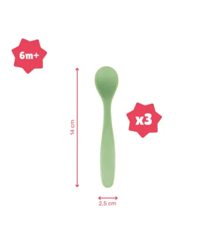 Cuillères souples, lot de 3, sans BPA, Badabulle