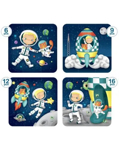Puzle evolutivo 4 en 1 Astronaute desde 3 años Eurekakids
