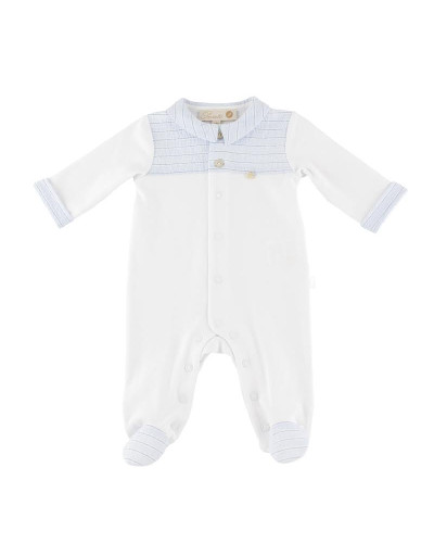 Grenouillère en coton Essentials 268 1 mois blanc Pureté du bébé
