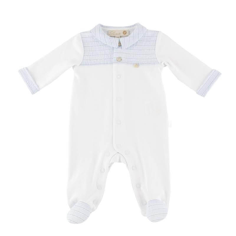 Essentials 268 cotton sleepsuit 1 month white Pureté du bébé