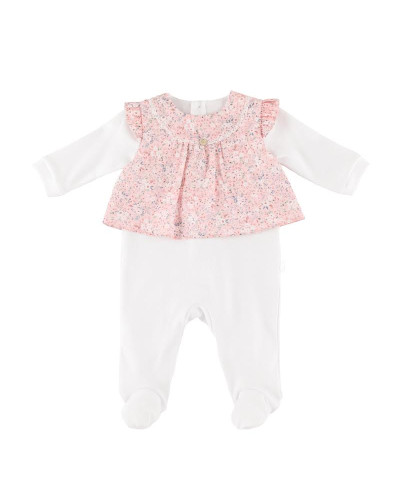 Grenouillère en coton Essentials 263 1 mois blanc Pureté du bébé