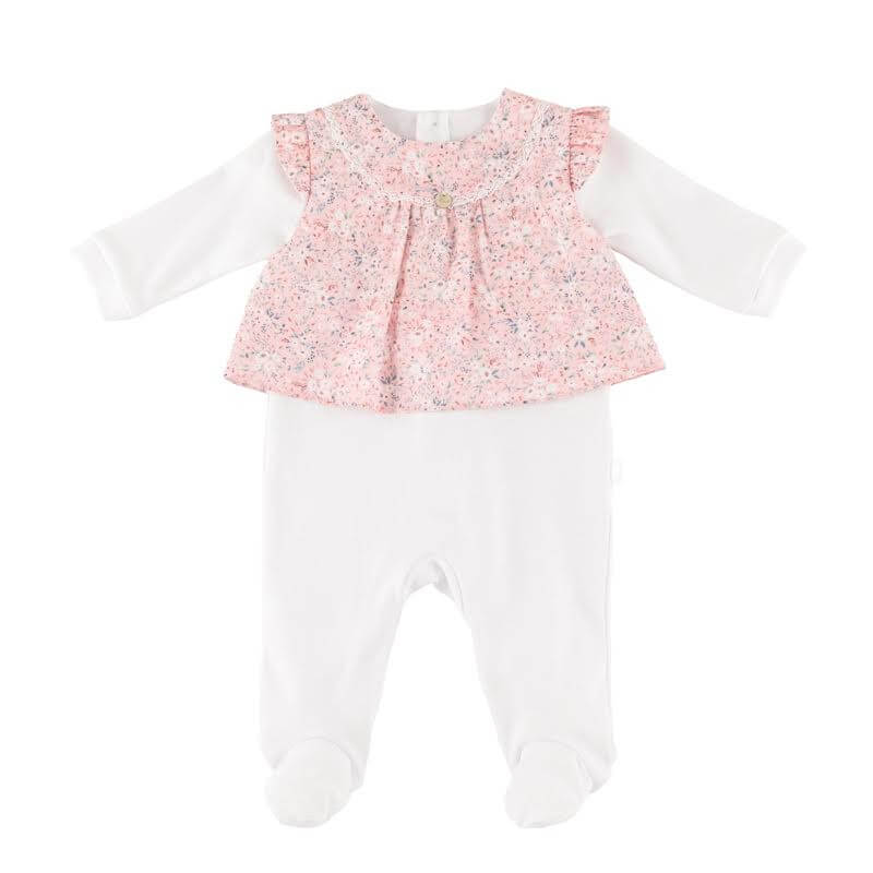 Essentials 263 cotton sleepsuit 1 month white Pureté du bébé