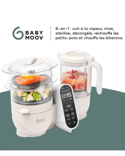 Robot cuiseur vapeur Nutribaby(+) Mineral Beige Babymoov