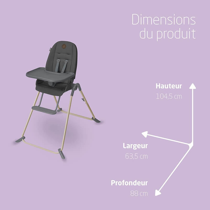 Chaise haute ava beyond graphite Maxi-cosi | la maison du bebe