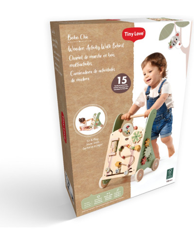 Trotteur pousseur en bois à activités Boho Chic Tiny Love