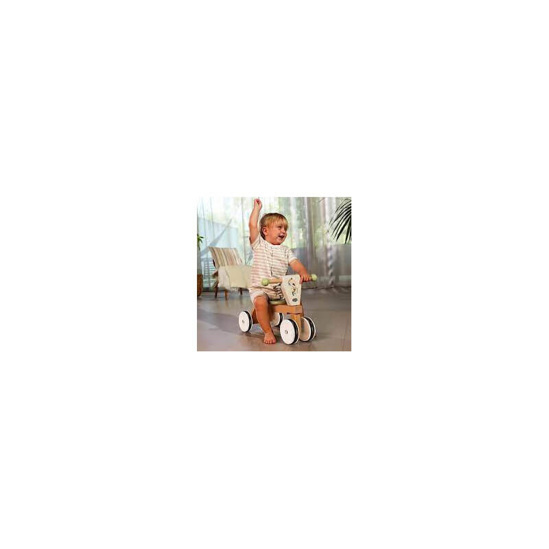 Siège et guidon en bois du porteur tricycle Boho Chic Tiny Love