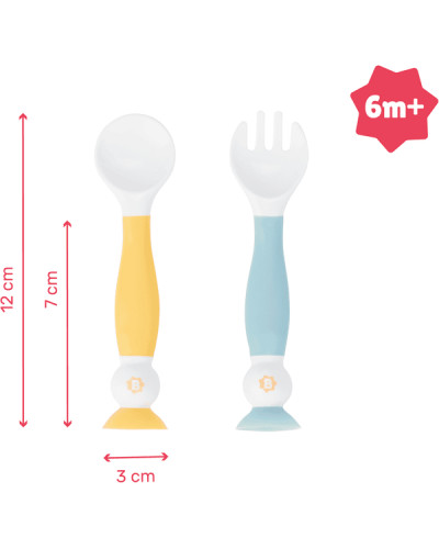 Couverts d’apprentissage flexibles Badabulle